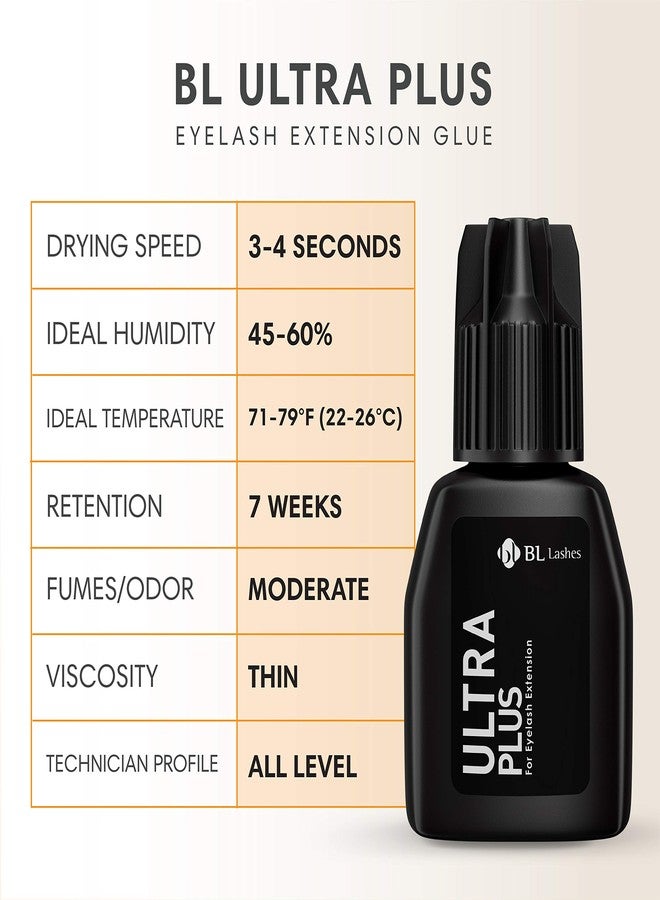 bl BL BL Lashes (Blink) Ultra Plus Extra Strong Eyelash Extension Glue | 2-3 Sec Drying | 7 Weeks Great Retention | Black Adhesive | Long Lasting | Professional Supplies (10g) - Image 3